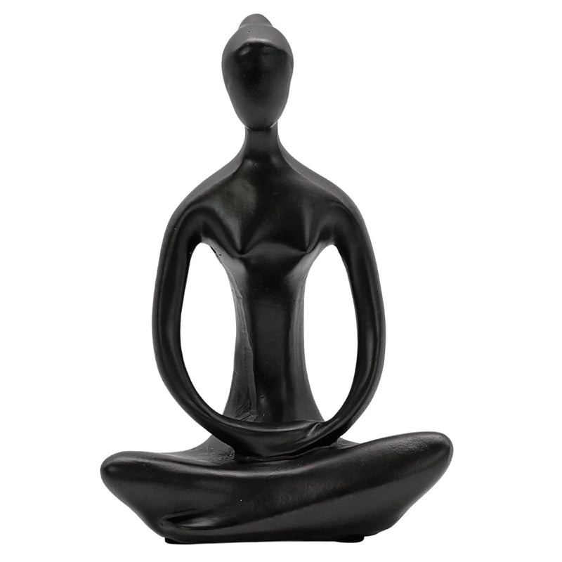 Bellaa 23134 Woman Statue Yoga Pose Meditation Dhayana Mudra 8 Inch Tall