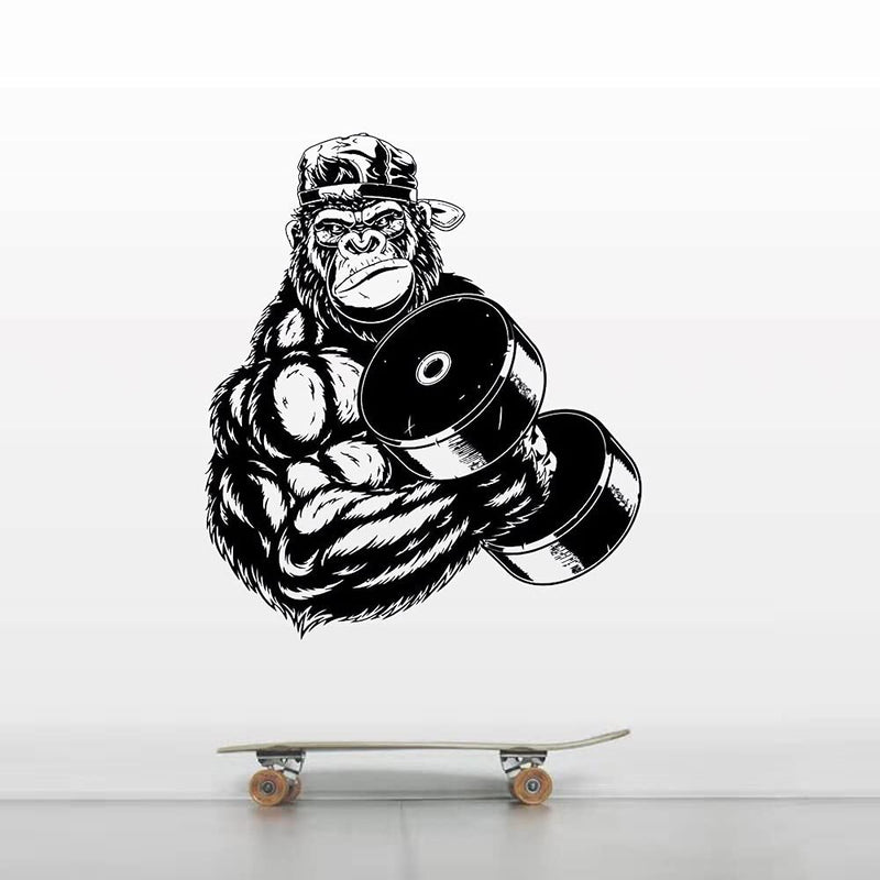 GADGETS WRAP Vinyl Decal Sticker Gorilla Bodybuilder Gym Fitness (Item Finish Size : 66cm x 57cm)