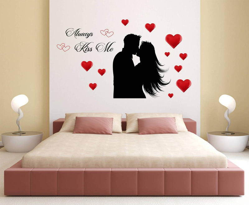 Tuffuk Love Couple Large Vinyl Wallstickers for Home Decorations(110 cm x 60 cm)5TZ233