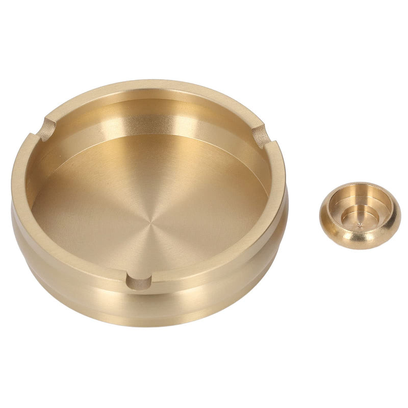 Brass Ashtray, Modern Style Brass Cigar Ashtray Easy Cleaning Portable for Home Office Desk Decoration