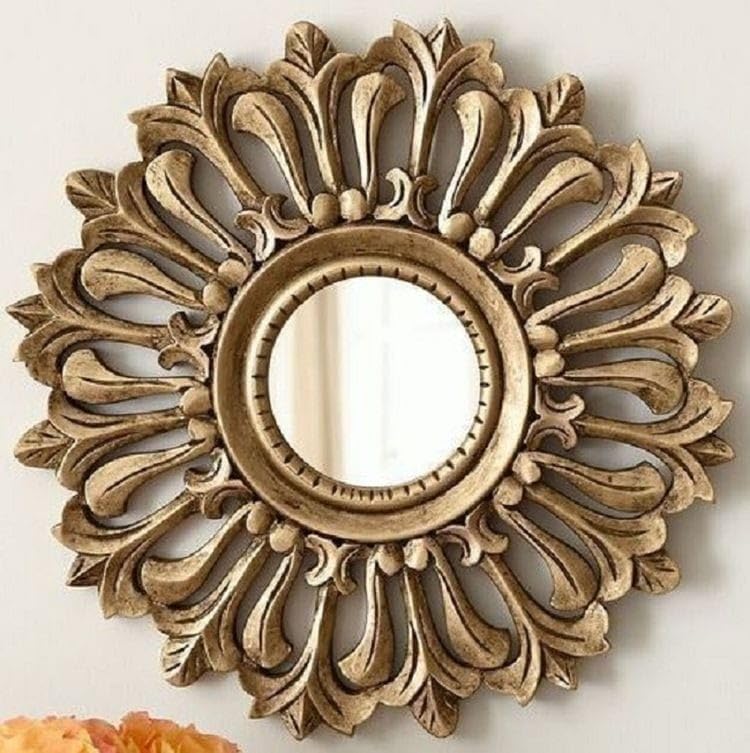 Vas Collection MDF Mirror Frame for Wall Decor,Bedroom,Living Room,Bathroom & Hallway