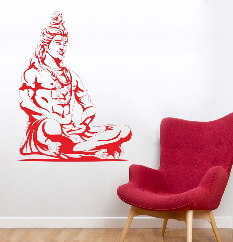 Decor Kraft Shiva Wall Sticker & Decal,Size- 53 Cm X 32 Cm,Religious