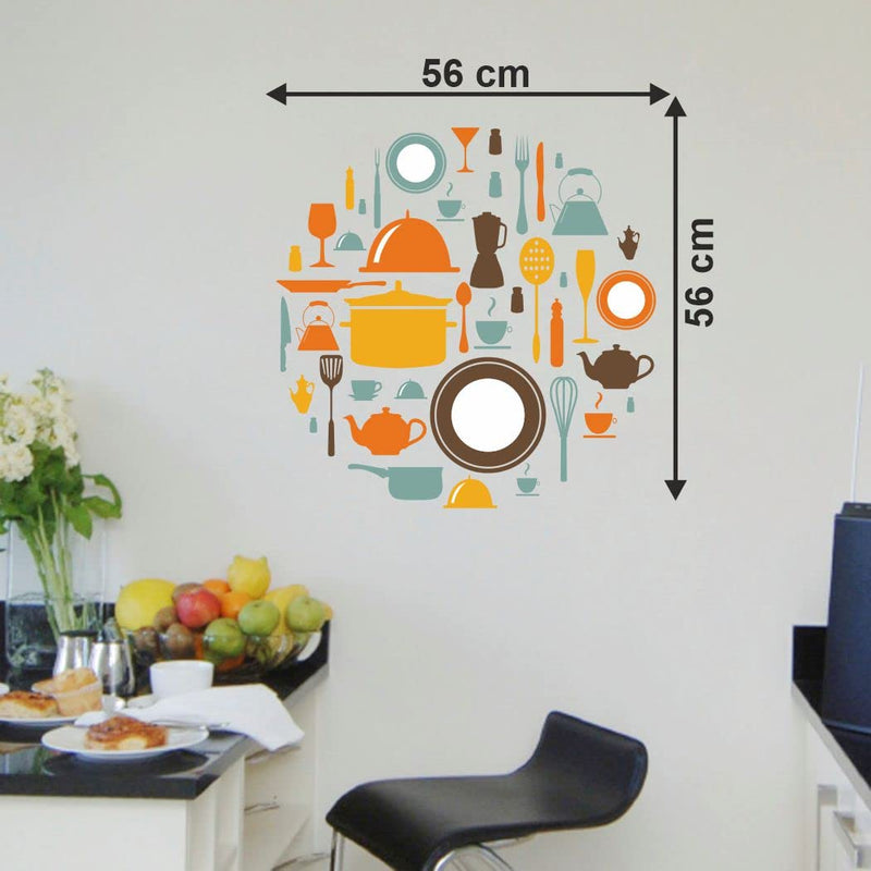 Delight Art Cooking Collection Design Kitchen Sticker Size - (56 * 56) cm Model id - (DAMC00924L)