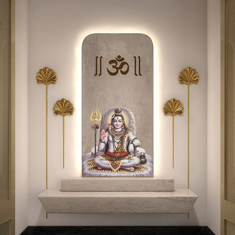 god & god's Lord Shiva Large Self Adhesive Wall Sticker for Home Decoration(Pack of 1)