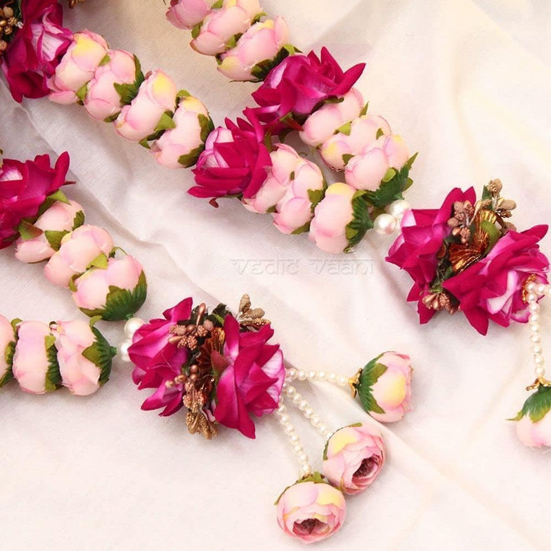 VEDIC VAANI Shubh Vivah Artificial Flowers Jaimala Vadhu VAR Mala Garland for Groom and Bride (2 Piece)