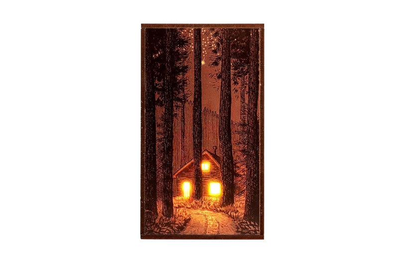 A.D.FRESH LED Glowing Photo Frame, Art Frame with Light Shadow Art, Shadow Box Frame | LED Glowing Photo Frame Night Light (Forest Theme Glowing Photo Frame)