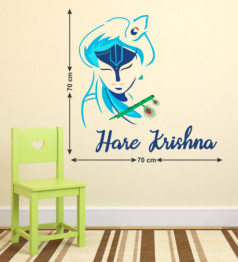 Tuffuk Hare Krishna Large Vinyl Wallstickers for Home Decorations(70 cm x 70 cm)5TZ254