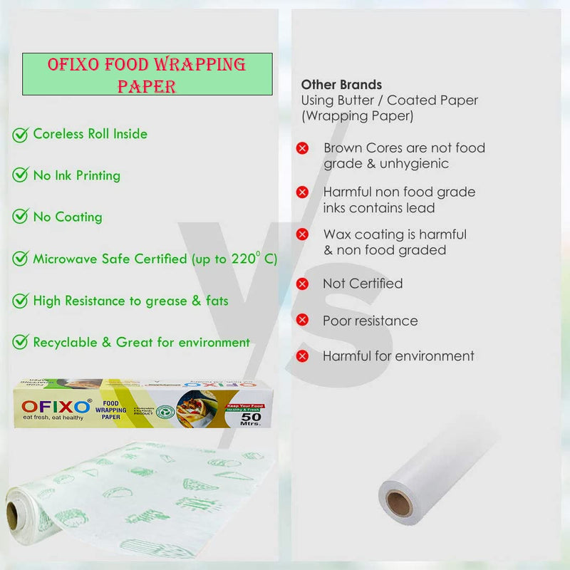 OFIXO 50 Meter Food WRAP Multipurpose Food Wrapping (Pack of 1)