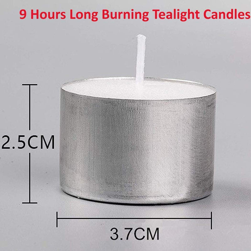 CW Wax Candles Tea Light, Unscented Wax Tealight Candles Smokeless Candles, Unscented Candles, Diwali Candles, Candle for Home Decor, Buring Time 8-9 Hours (Pack of 50)