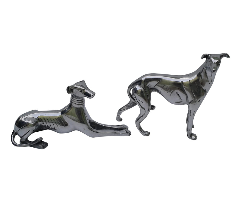 Dog Figurine Greyhound Pair Statue Sculpture