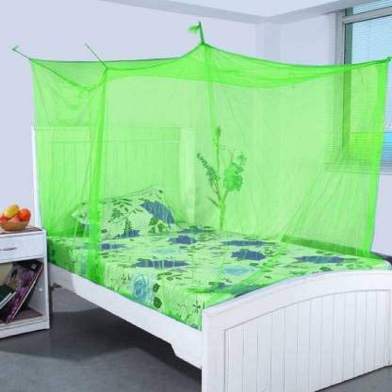 DIVAYANSHI Polycotton Mosquito net for Bed (Green, 6 x 6 ft), 6x6 ft