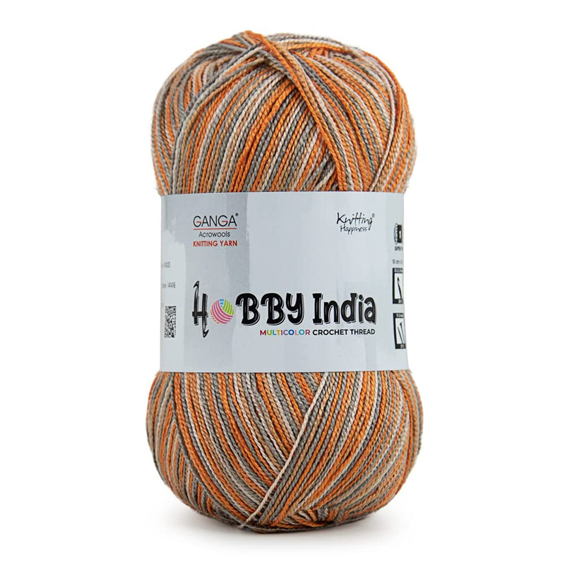 Ganga Acrowools Hobby India Crochet Thread for All Seasons - Crochet-100% Acrylic- 400mtr- 100gm (Pack of 3 Balls), Shade no.42