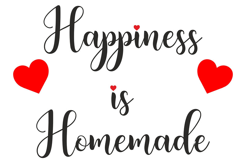 Atmiyamart Happiness is Homemade Vinyl Sticker from Wall Kitchen (Room) 12x18 inch 1 Copy(hj)