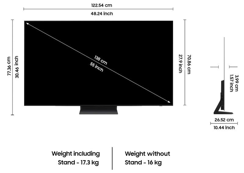 Samsung 138 cm (55 inches) 4K Ultra HD Smart OLED TV QA55S90DAULXL (Graphite Black)