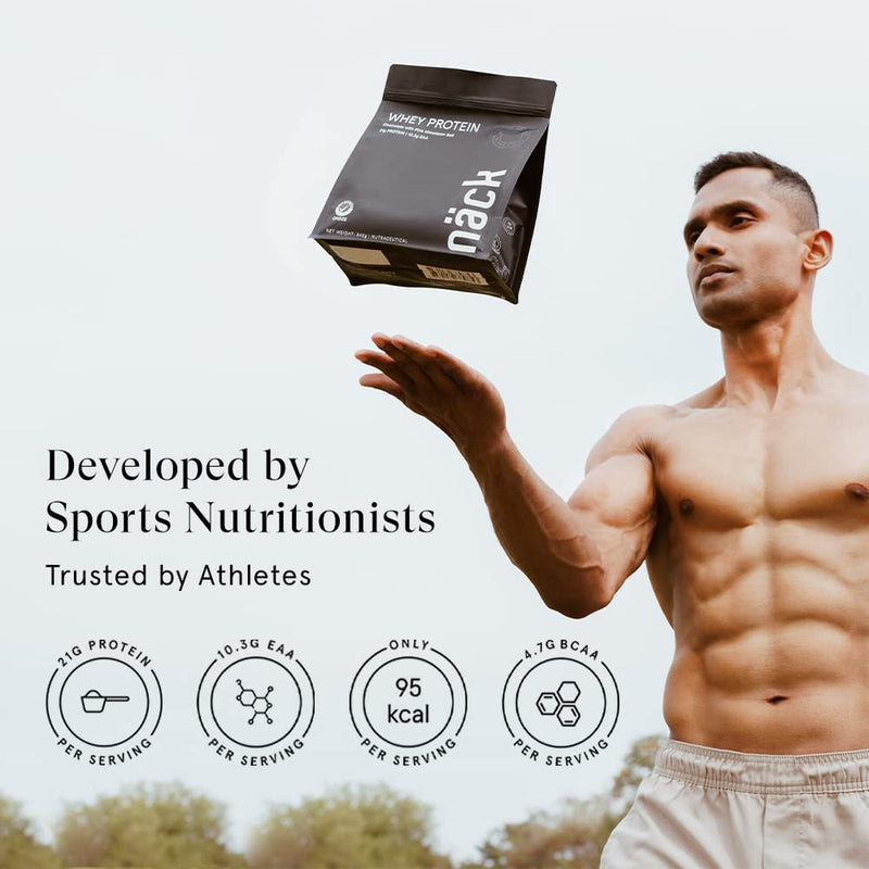 Näck Whey Protein Chocolate 840G | Whey Isolate & Concentrate Blend I Sourced From Europe | 21G Protein | 10.3G Eaa | Developed By Sport Nutritionists | Informed Choice Certified | Chocolate With Pink Himalayan Salt