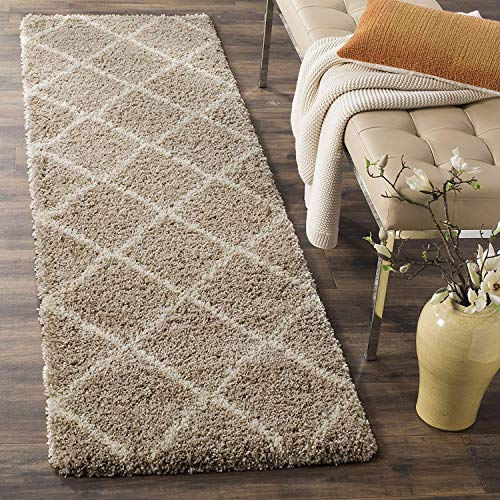 GLOY Modern Fluffy Fur Rug Anti Slip Ultra Soft Shaggy Carpet for Living Room, Bedroom, Guest Room (1.5x3 Feet, Beige Box)