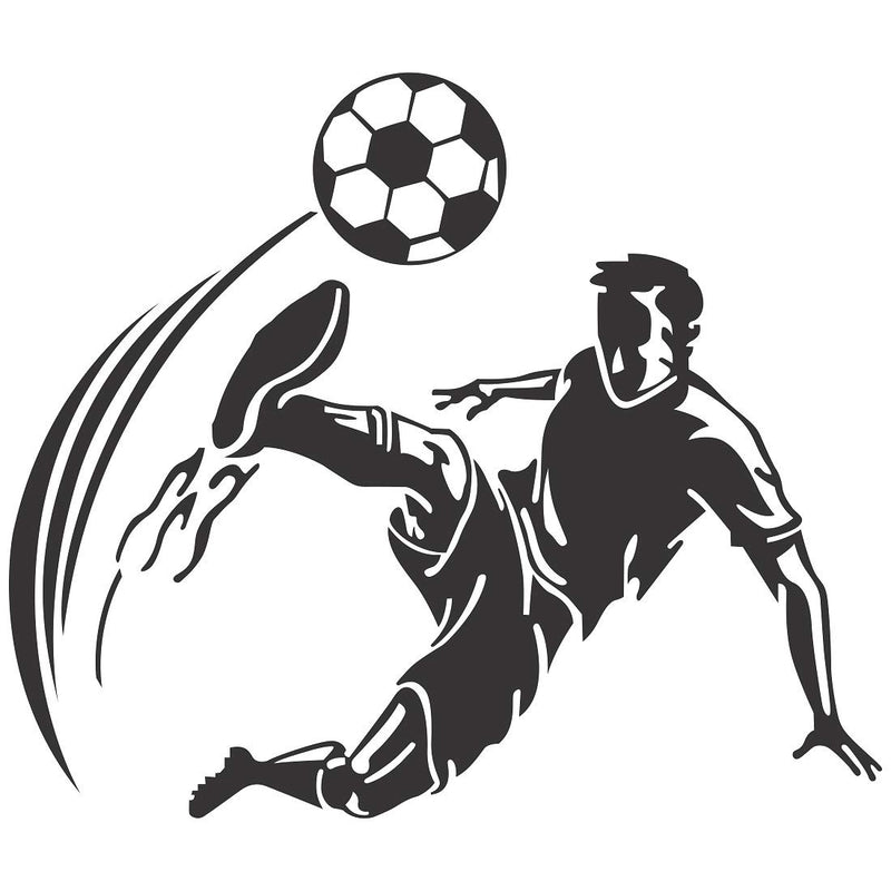 Tuffuk Foot Ball Player Large Vinyl Wallstickers for Home Decorations(70 cm x 60 cm)4TZ306