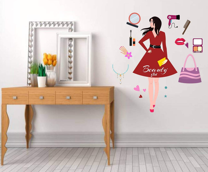 Tuffuk Beauty Girl Large Vinyl Wallstickers for Home Decorations(70 cm x 80 cm)5TZ207