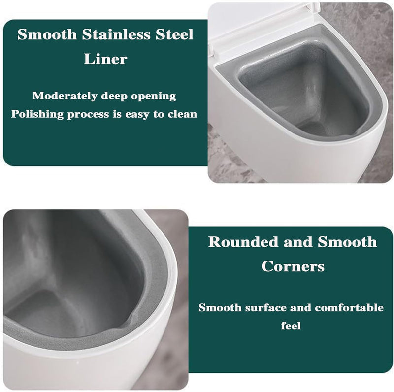 Divik Wall Mounted Toilet Shape Cigarette Ashtray Desktop Ashtray Smokeless Outdoor Ashtray with Lid Suitable for Indoor, Bedroom, Hotel, Bathroom, Office (1Pcs)