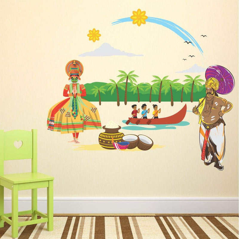 Wallstick Happy Onam wallsticker (Vinyl 80cm x 70cm)