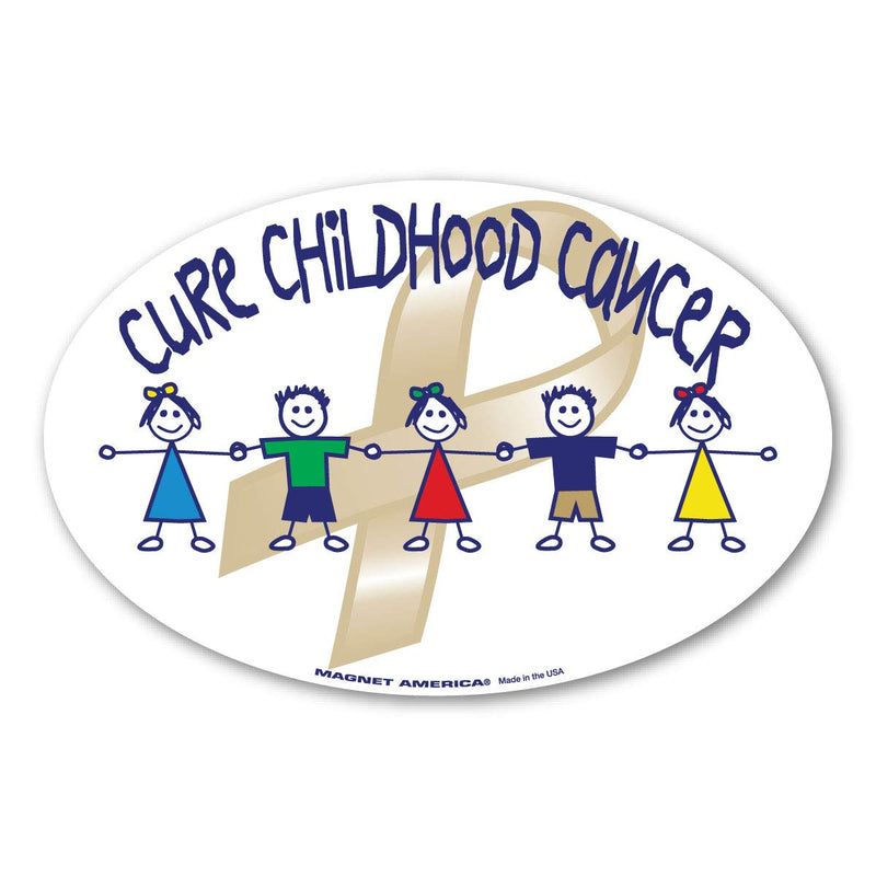 Cure Childhood Cancer Awareness Oval Magnet [Kitchen]