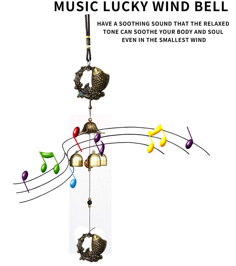 Synlark Metal Wind Chimes for Home Balcony Garden Positive Energy, Home Decor Hanging Long Brass Bells with Good Sound