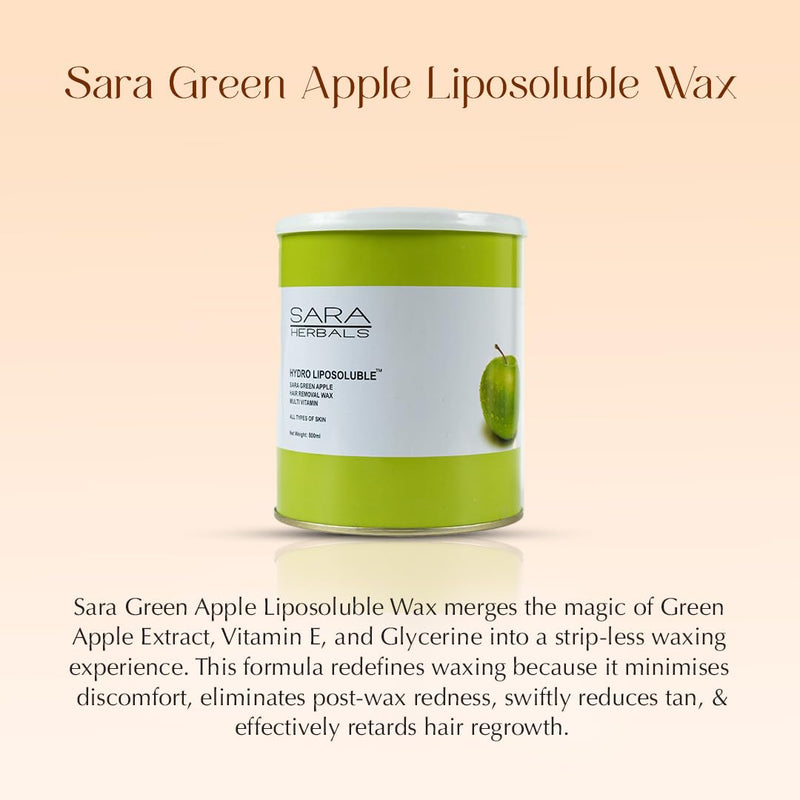 SARA Green Apple Liposoluble Hair Removal Wax, 800gm