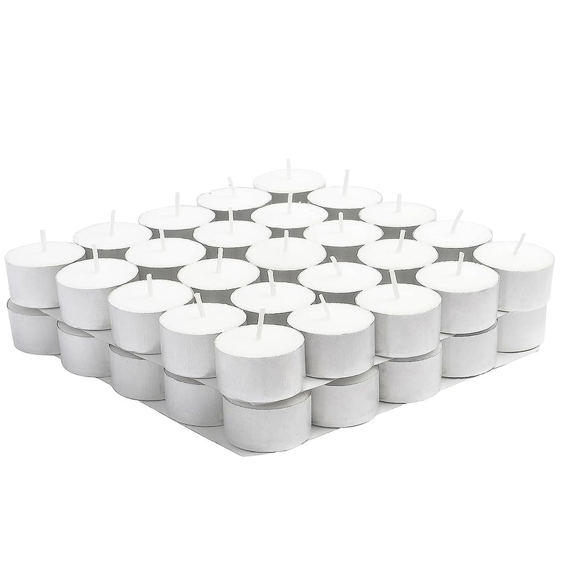 Crazy Sutra Pure Smokeless Tea Light Wax Candles - 50 Pieces Pack, 7-9 Hours Burning Time, Non-Toxic, Non-Smoky, and Eco-Friendly, Perfect for Home Decor, Party Decor, and Special Occasions