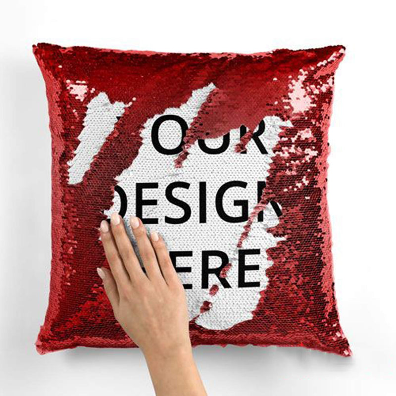 MUKESH HANDICRAFTS Cushion Cover with Filler, Red, Set of 1, Polyester, 12x12 Inches