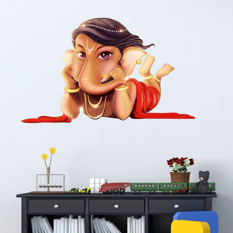 Delight Art Shree Lord Ganesha Ganpati ji Wall Sticker Size - ( 56*37 ) cm Model id - ( DAMC00638L )