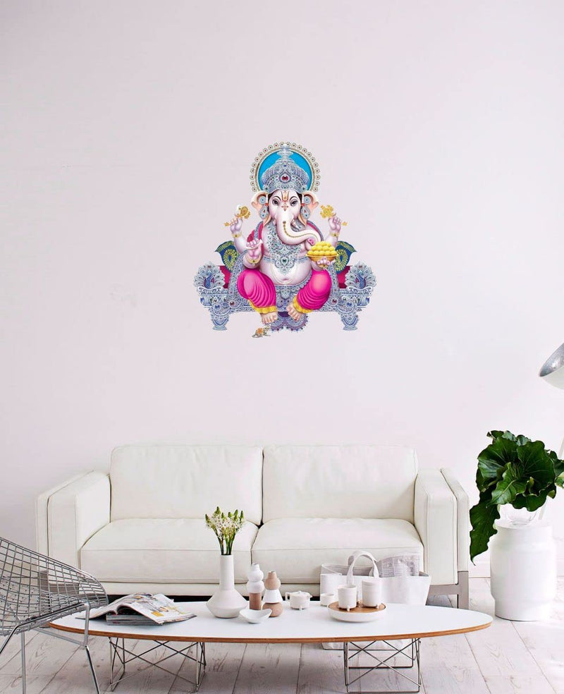 Decor Kraft Ganeshji Wall Sticker & Decal,Size- 50 Cm X 38 Cm,Religious