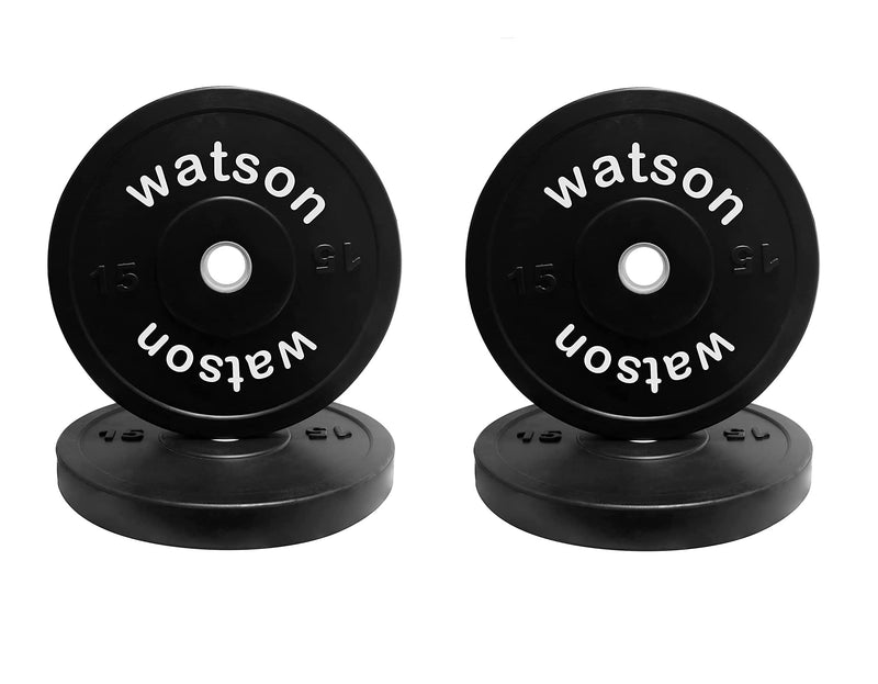 WATSON Weight plates, Bumper Plates, Rubber & Metal Bush, Gym Plates, Weight Lifting Plates (Black- 50Kg Set(2.5Kgx4, 5Kgx4, 10Kgx2))