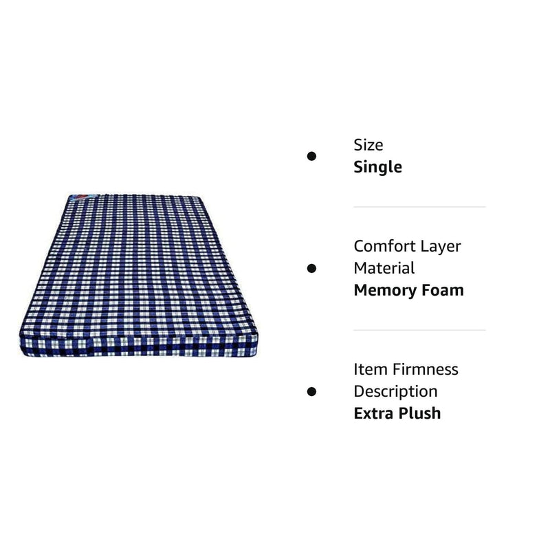 CHILLI BILLI Pure PU Foam Extra Soft Folding Mattress Cum 2 inch Single Bed for Travel, Picnic (72x35x2 Inch, 6X3X2 Feet)