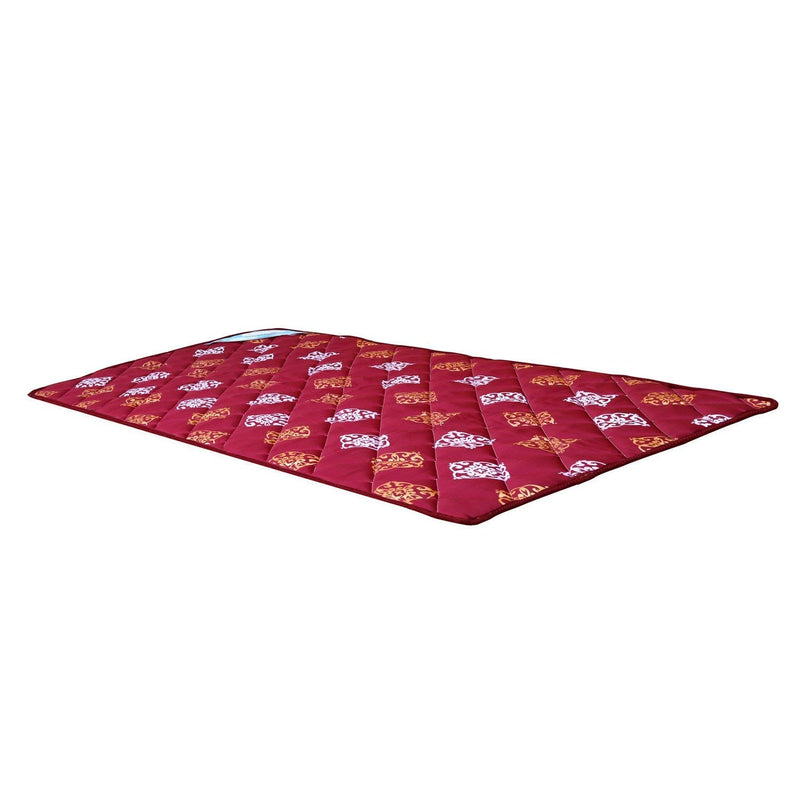 PumPum Lite Single Size One Inch Foam Mattress/Quilt/Yoga Mat (Maroon),72 * 36 Inch