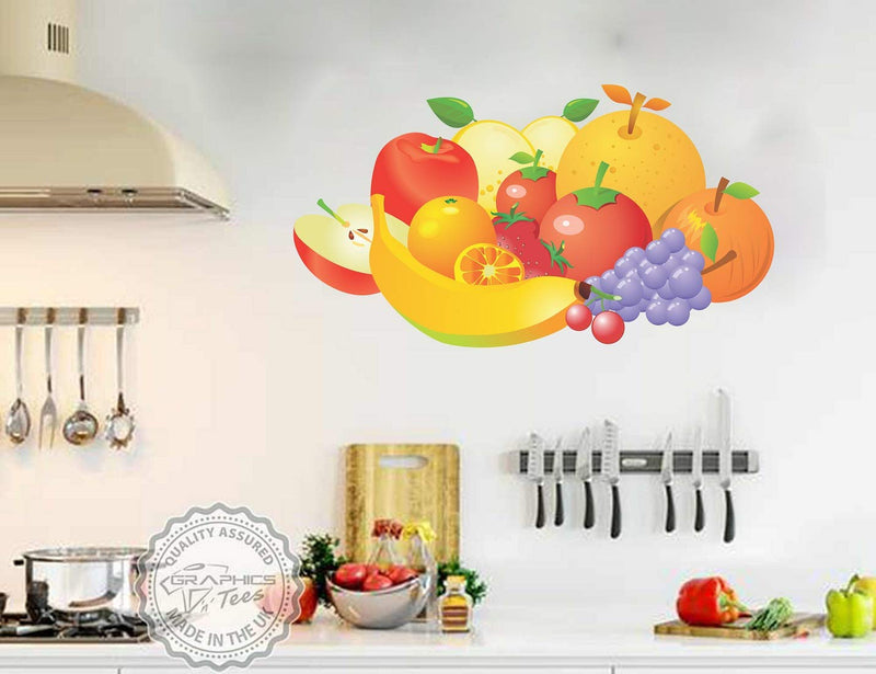 Tuffuk Fruits Large Vinyl Wallstickers for Home Decorations(60 cm x 30 cm)4TZ018