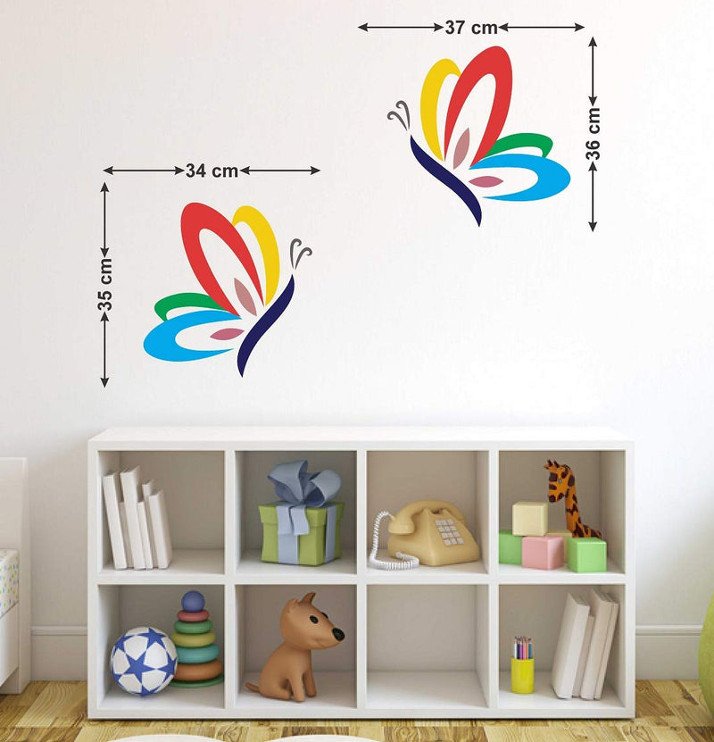 Tuffuk Butterfly Large Vinyl Wallstickers for Home Decorations(37 cm x 36 cm)4TZ237