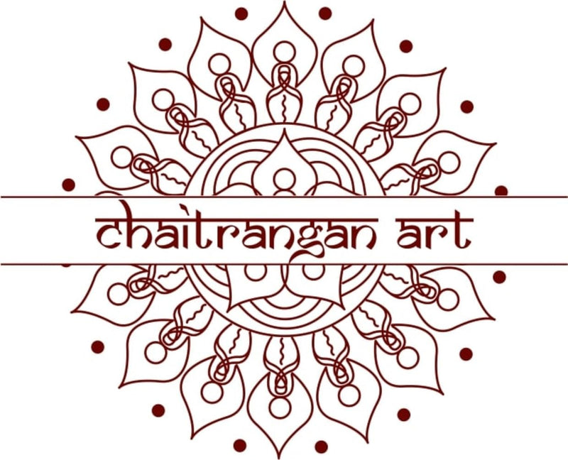 Chaitrangan Art Foam Rangoli 12 Inch X 3 Inch Gan Gan Ganat Bote, Paula, Swastik, Om, Tulsi, Shankh, Traditional for Home Décor, Pooja Mandir, Door Entrance