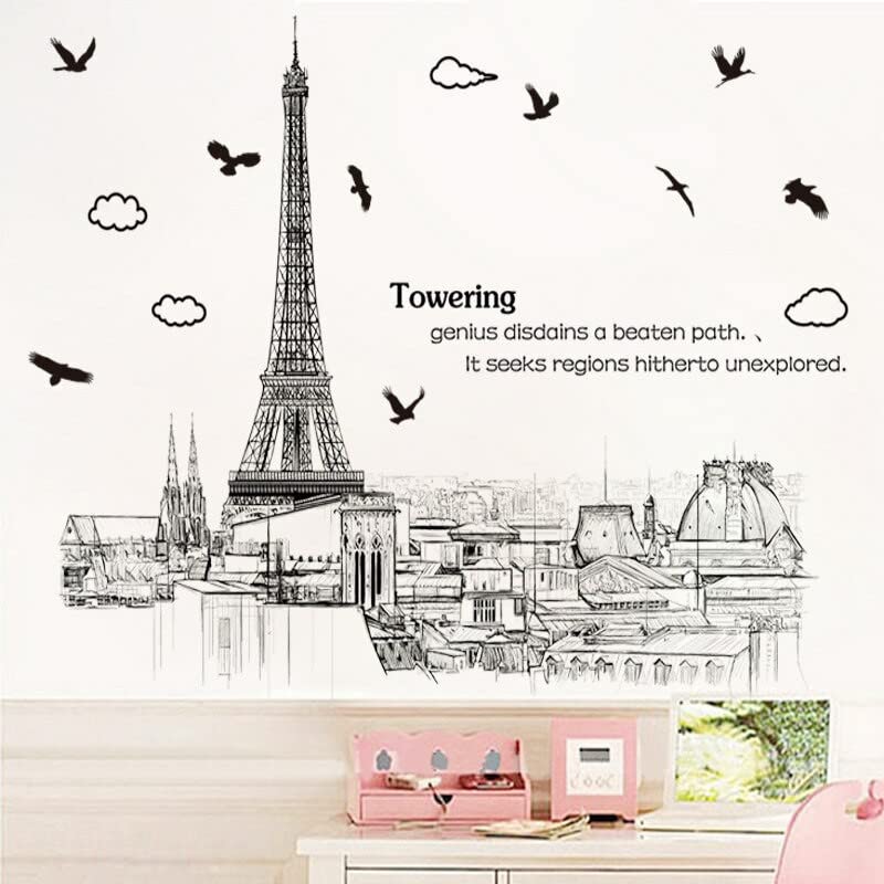 GADGETS WRAP Vinyl Wall Decal Sticker Paris Landscape Tower