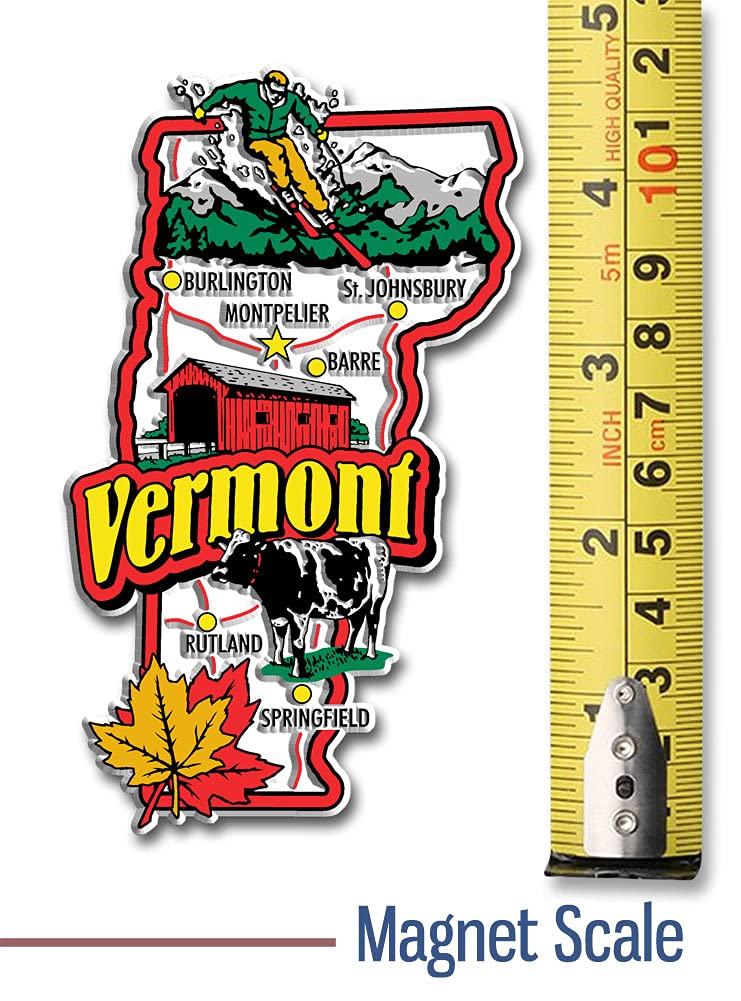 Vermont State Jumbo Map Magnet