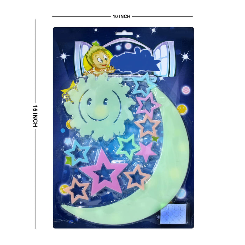 ARK Glow in The Dark Moon Sun Wall Stickers for Kids Room Decoration