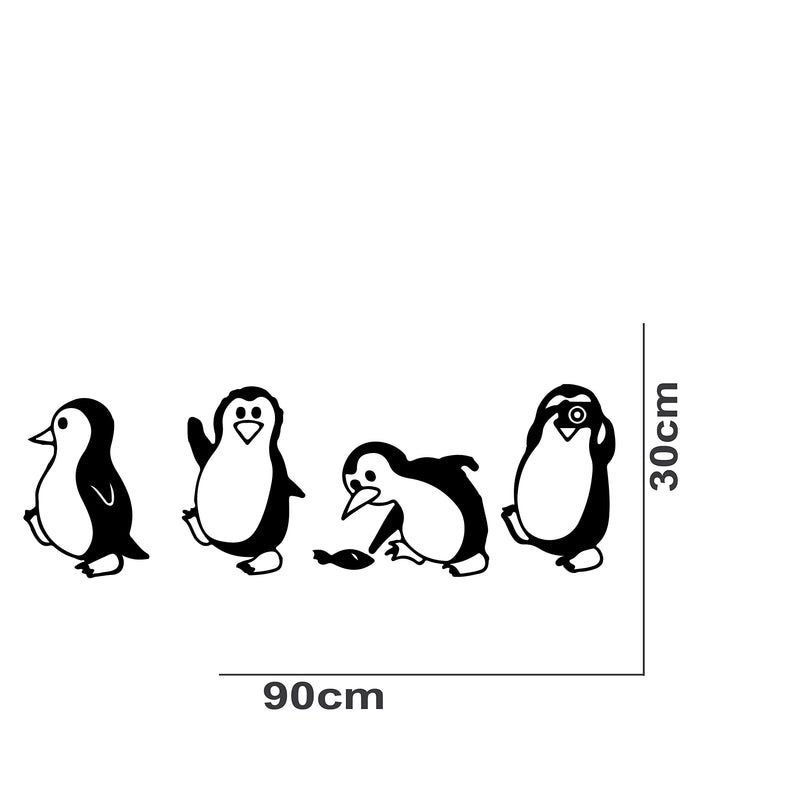 VVWV Penguin Birds Wall Stickers for Educational Kids Room School Office Living Room Study Room Home & Kitchen Decor L x H 90 x 30 Cms