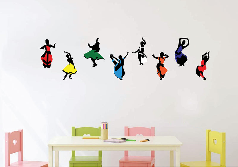 VVWV Classical Dancers Wall Sticker for Home Decor Living Room Bedroom Play School Printed Wall Stickers L x H 130 x 30 Cms