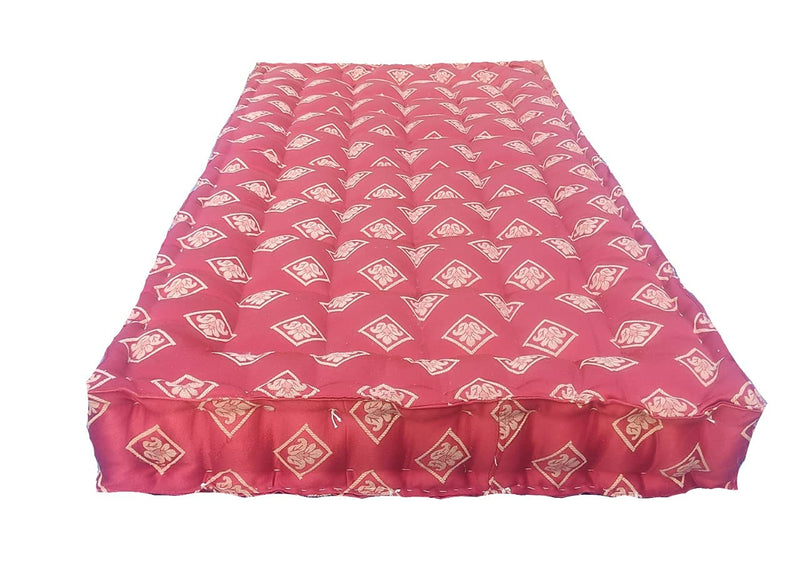 NIVEDHA MATTRESS -Organic Silk Cotton/Kapok/Ilavam Panju Single Cot Mattress 6 x 3 ft / 72 x 36 x 6 Inches with 1 Pillow(Panipat Cloth)..