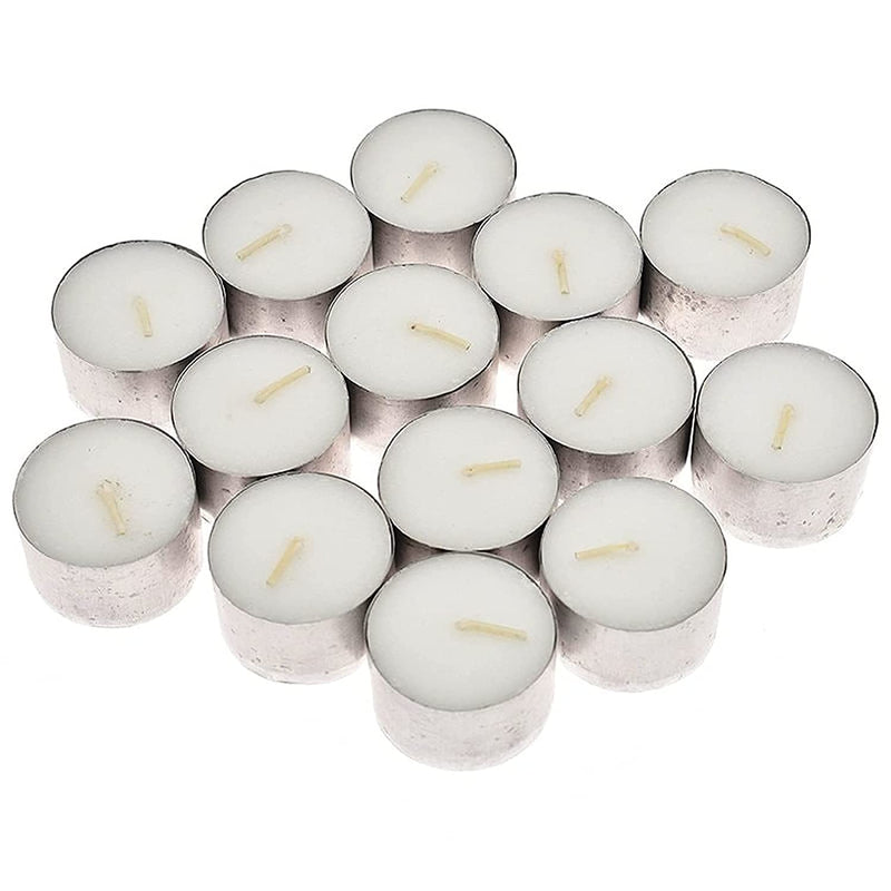 CW Wax Candles Tea Light, Unscented Wax Tealight Candles Smokeless Candles, Unscented Candles, Diwali Candles, Candle for Home Decor, Buring Time 8-9 Hours (Pack of 50)