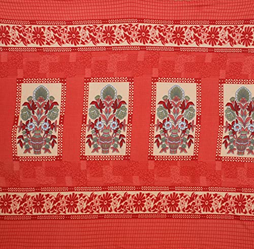 Visnik Box Print Woollen Quilt(Razai)/Blanket Cover Single (Gam S Red)