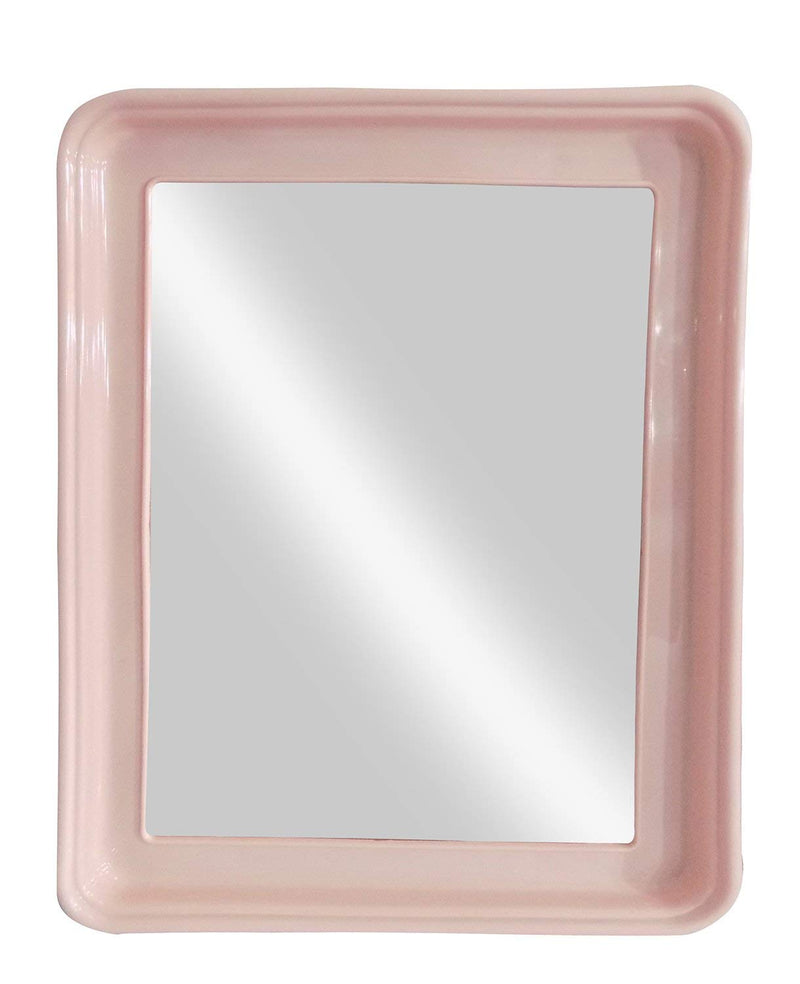 BAAL Square Shape Decorative Wall Mirror for Home Living Room and Bathroom Use 20 Gram Pack of 1 (Baby Pink)