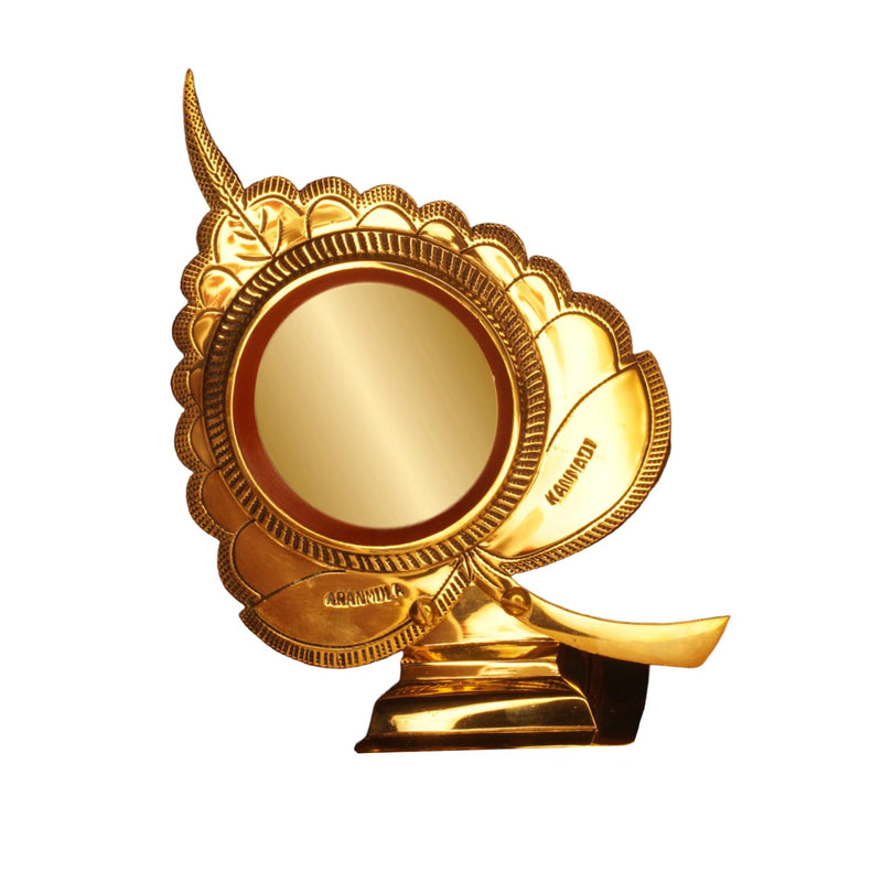 Aranmula Kannadi Aalila Peedom Kannadi Brass Metal Hand Mirror