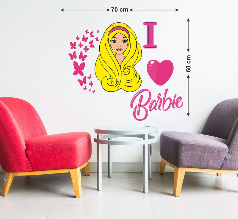 LANSTICK I Love You Barbie Sticker for Wall Decoration