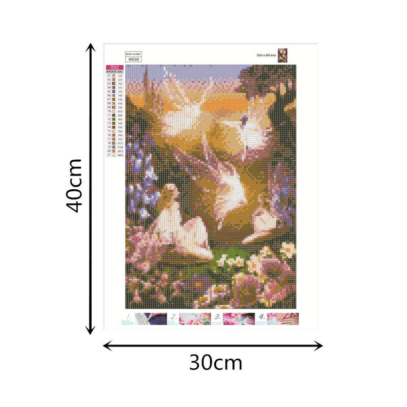 DIY 5D W030 an The elf 40X30 Full Embroidery tings Arts Craft for Home Wall Decor(W030)-POOWE