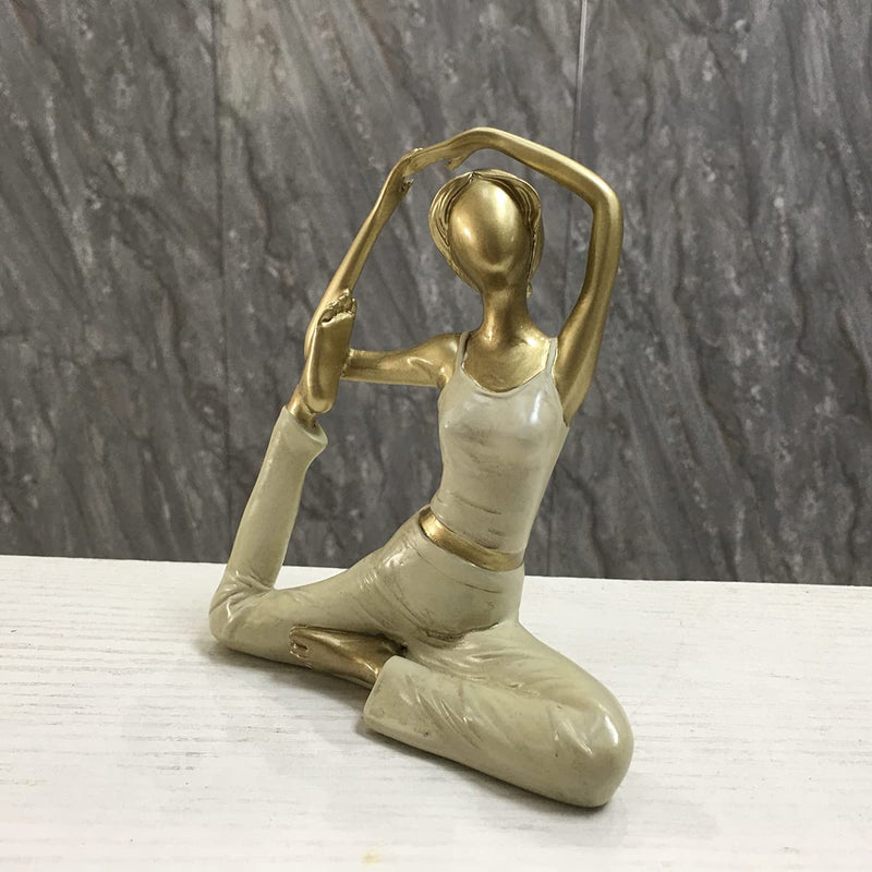 Artgenius Art Abstract Yoga Figurine Statue,Home Decorative Girl Yoga Scuplture (King Pigeon Pose)